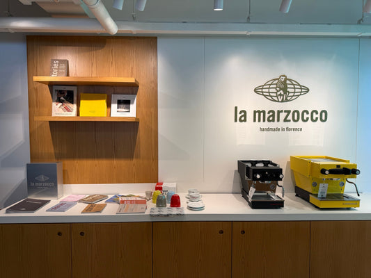 The La Marzocco corner in the Espresso Retro showroom, Tsuen Wan